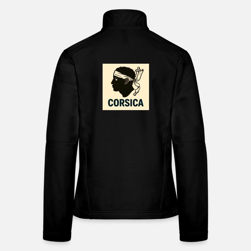 souvenirs corses Veste en tissu softshell Femme