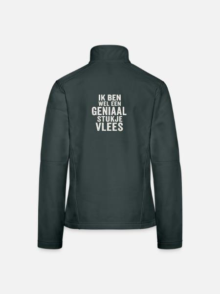 Genius Piece of Meat Typo - Women's Softshell Jacket - black - Back