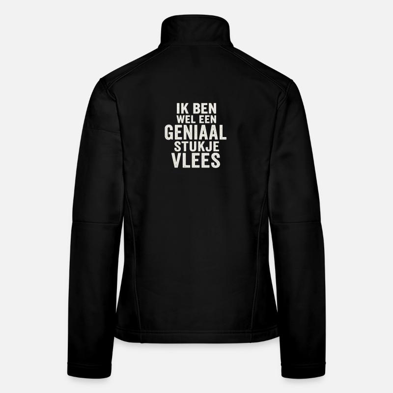 Genius Piece of Meat Typo - Women's Softshell Jacket - black