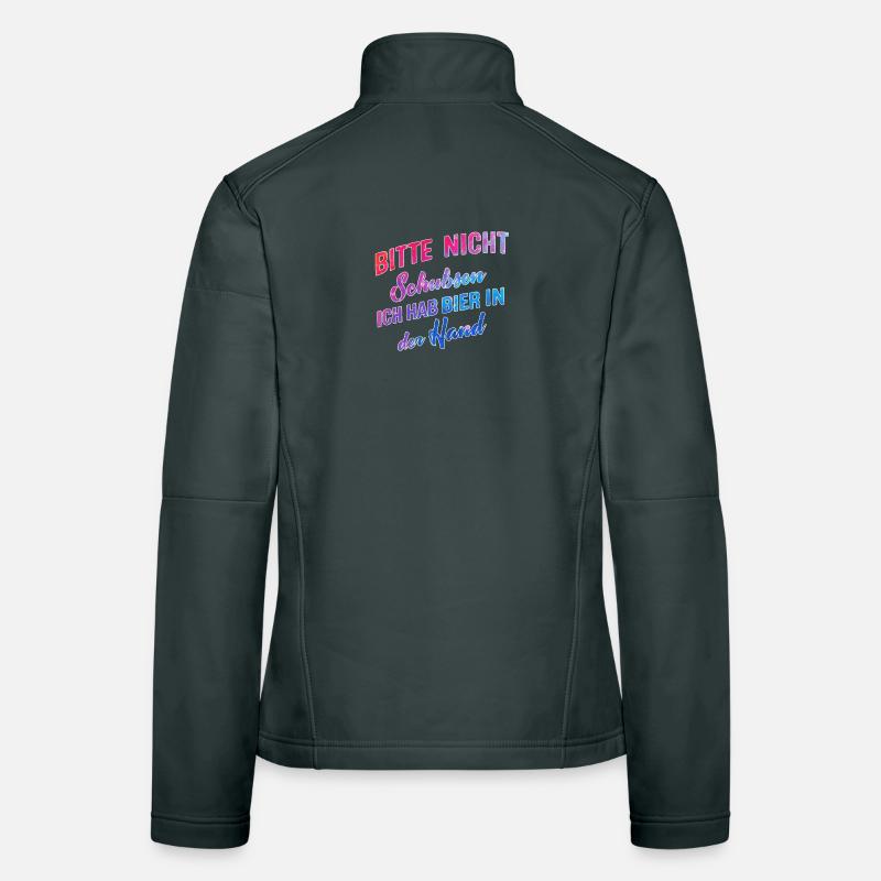 Please don't push, I've got beer in my hand Women's Softshell Jacket