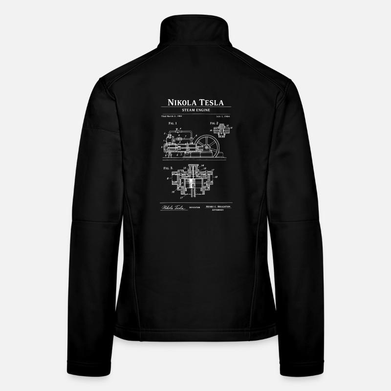 Plan de la locomotive à vapeur Veste en tissu softshell Femme