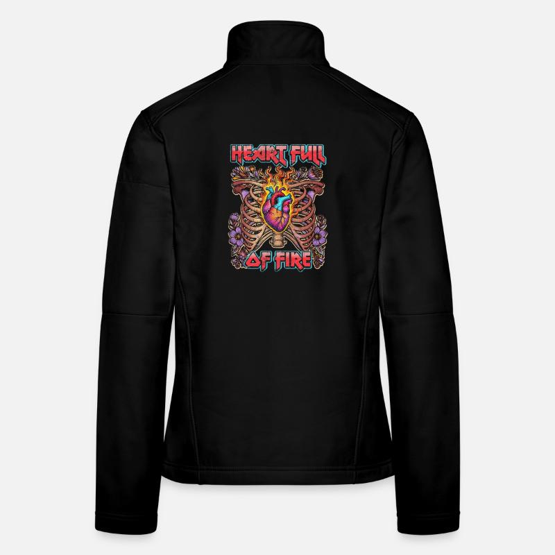 Cœur plein de feu Veste en tissu softshell Femme