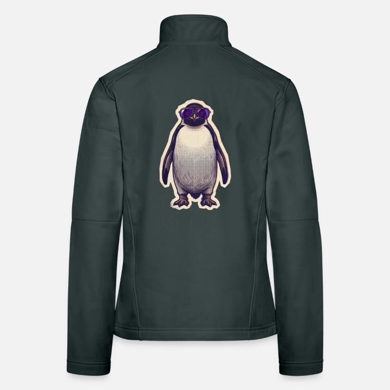 Pinguin mit Sonnenbrille Frauen Softshelljacke