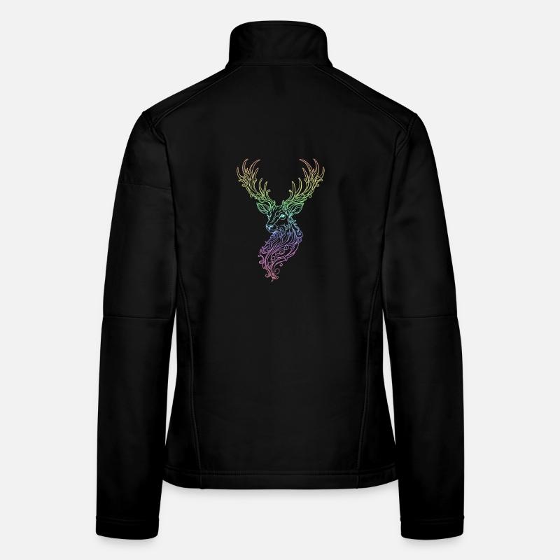 Cerfs Arc-en-ciel Veste en tissu softshell Femme