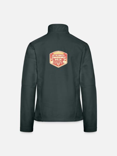 Weinmodus Badge - Frauen Softshelljacke - Schwarz - Hinten