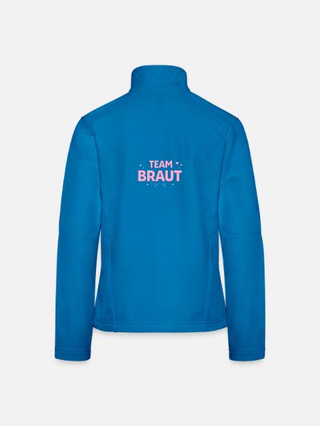 Team Braut Pink Herzen - Frauen Softshelljacke - Schwarz - Hinten