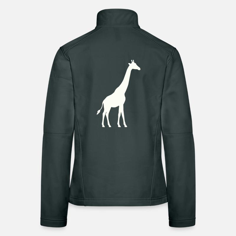 Giraffe Silhouette Frauen Softshelljacke