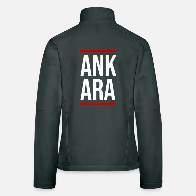 Typographie en blocs gras d’Ankara Veste en tissu softshell Femme