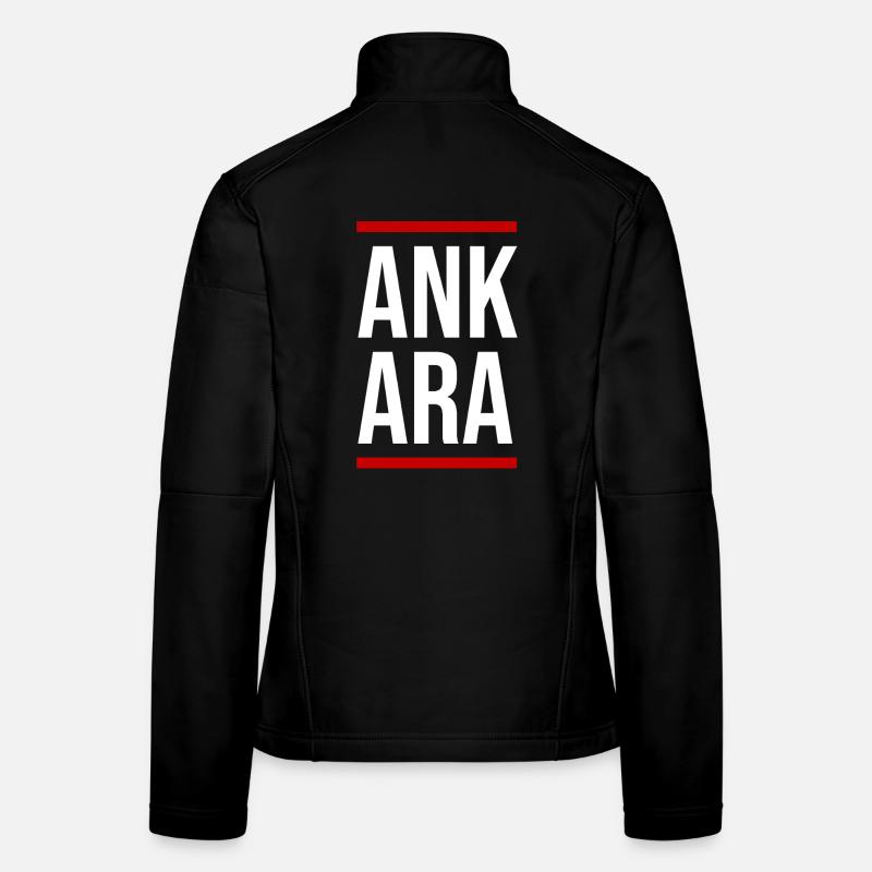 Ankara Fettblocktypografie Frauen Softshelljacke