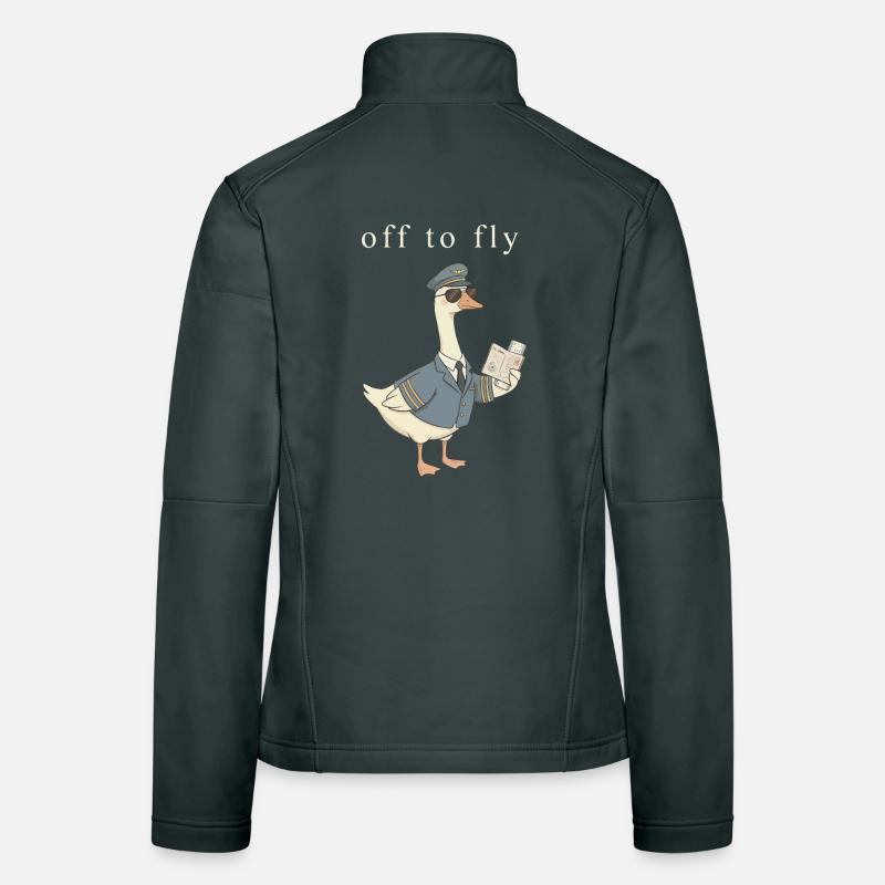 Ente Pilot auf Abflug Frauen Softshelljacke