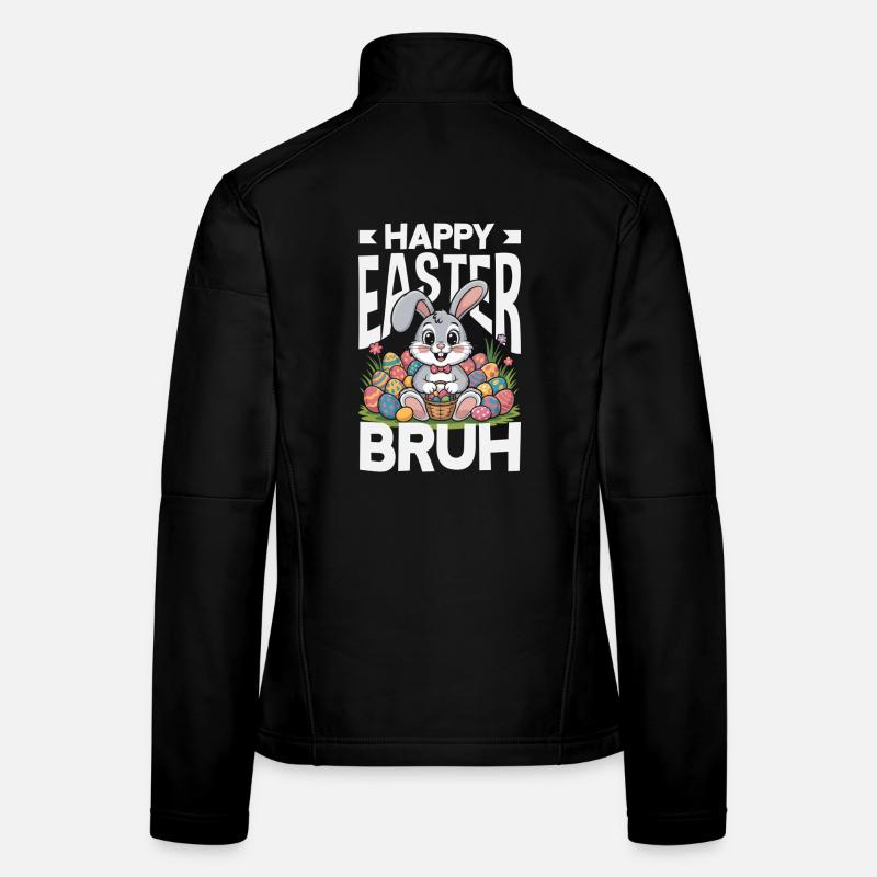 Joyeuse Pâques, douce chasse aux œufs du lapin, œufs de Pâques Veste en tissu softshell Femme
