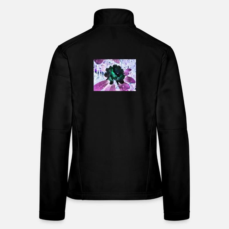 Neonblumen Hyperflora-Arrangement Frauen Softshelljacke