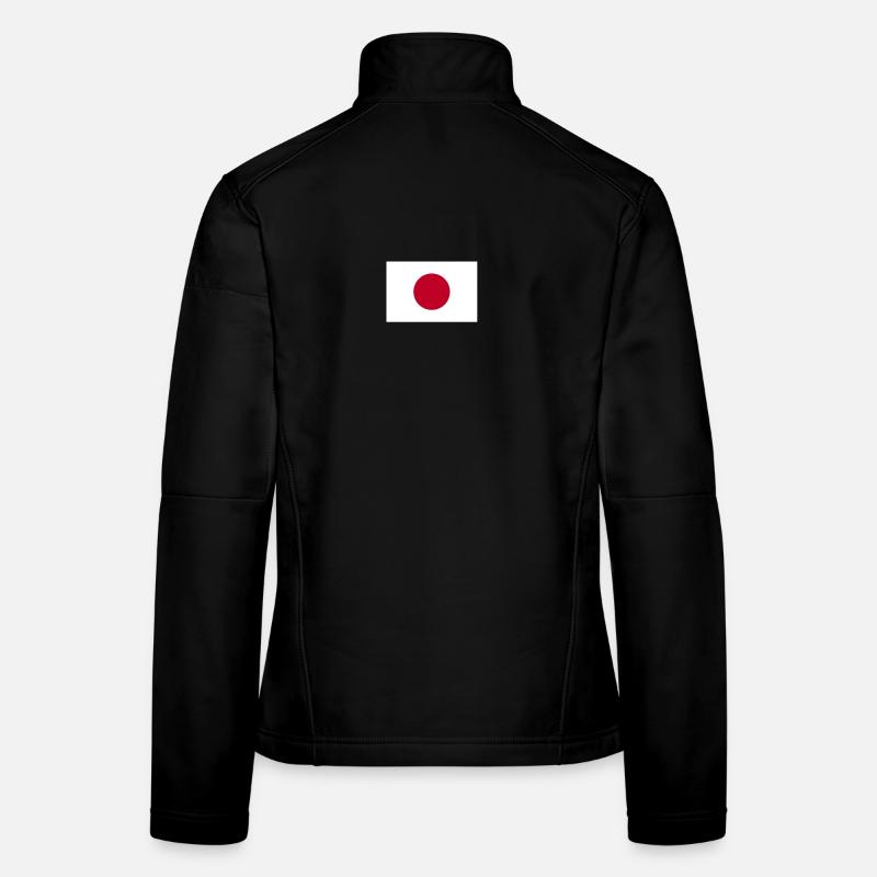 Minimalistisches Design der japanischen Flagge - Frauen Softshelljacke - Schwarz
