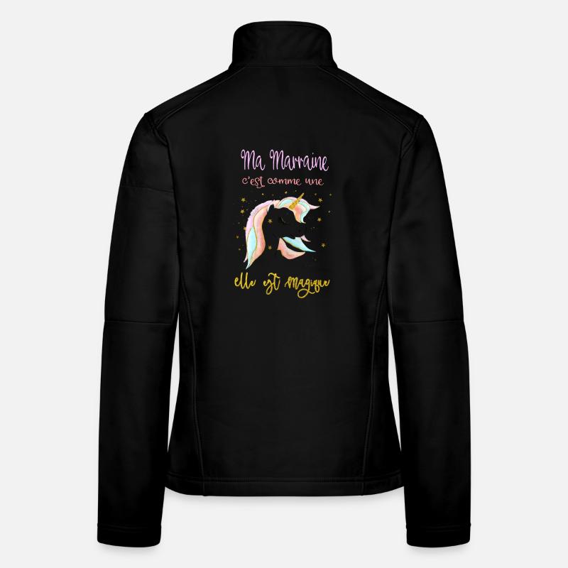 ma marraine c'est comme une licorne - Veste en tissu softshell Femme - noir