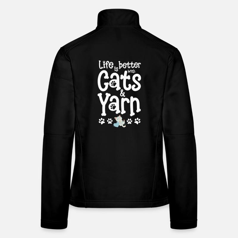 Katze Katzen Frauen Softshelljacke