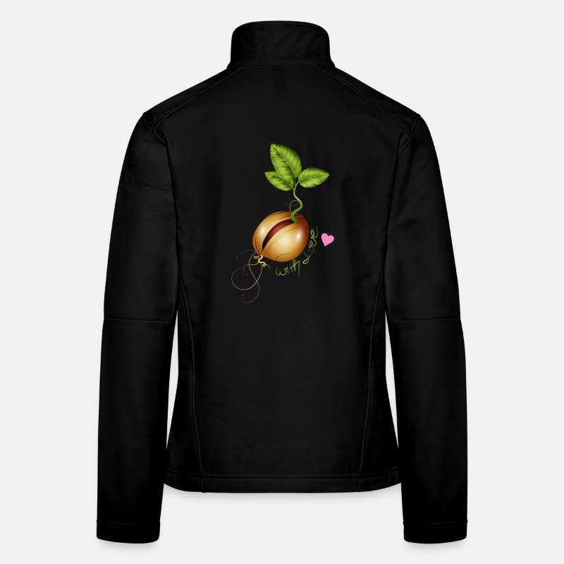 germination de graines - jardinage avec amour Veste en tissu softshell Femme