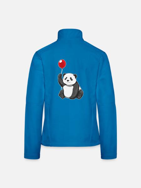 Panda Balloon - Women's Softshell Jacket - black - Back