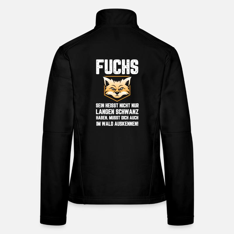 Fuchs Lustiger witziges Spruch - Frauen Softshelljacke - Schwarz
