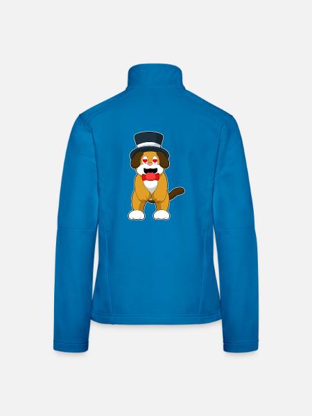Dog Groom Top Hat Wedding - Women's Softshell Jacket - black - Back