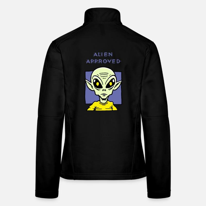 Alien Approved Yellow Eye Design Women's Softshell Jacket