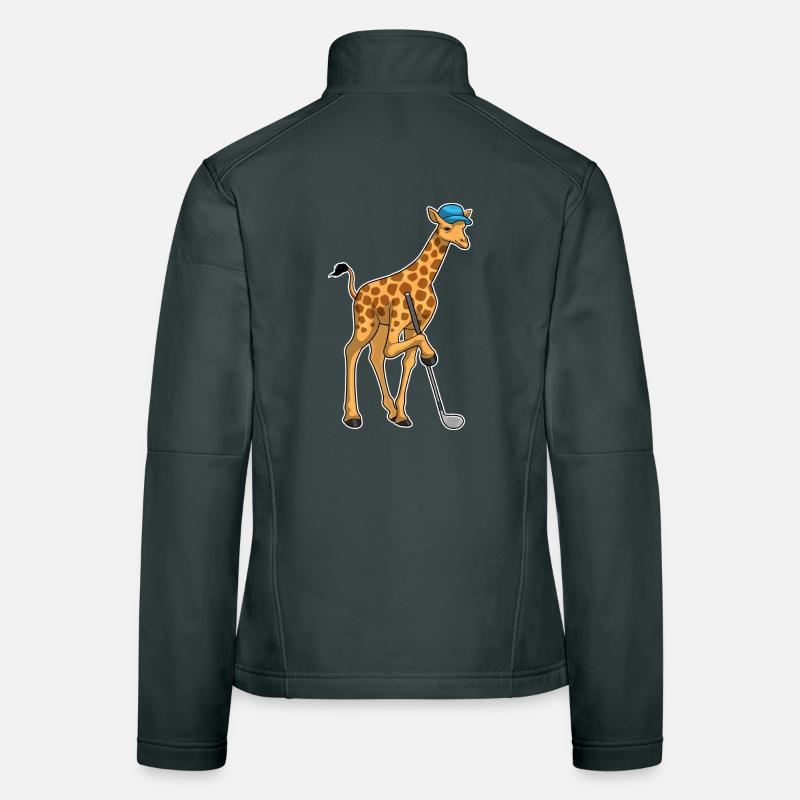 Giraffe Golf Golfschläger Frauen Softshelljacke
