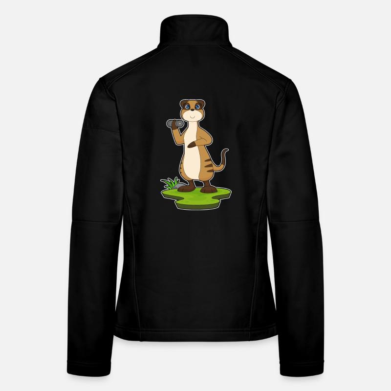 Erdmännchen Bodybuilder Hantel Bodybuilding Frauen Softshelljacke
