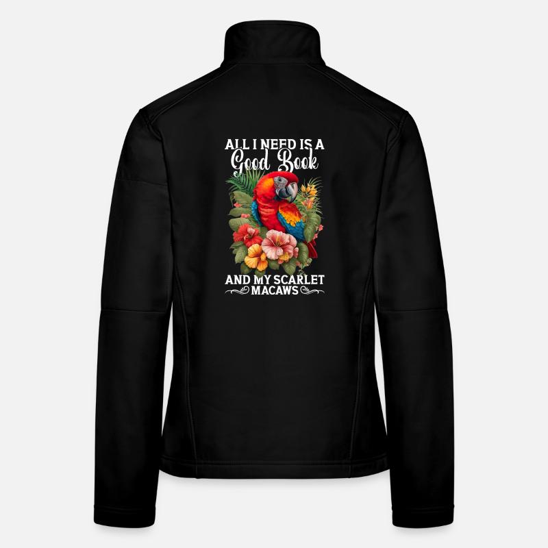 Motif Scarlet Macaw Veste en tissu softshell Femme