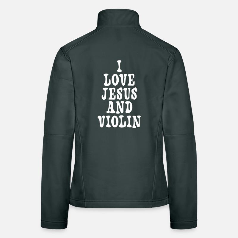 J'aime Jésus et les violons Veste en tissu softshell Femme
