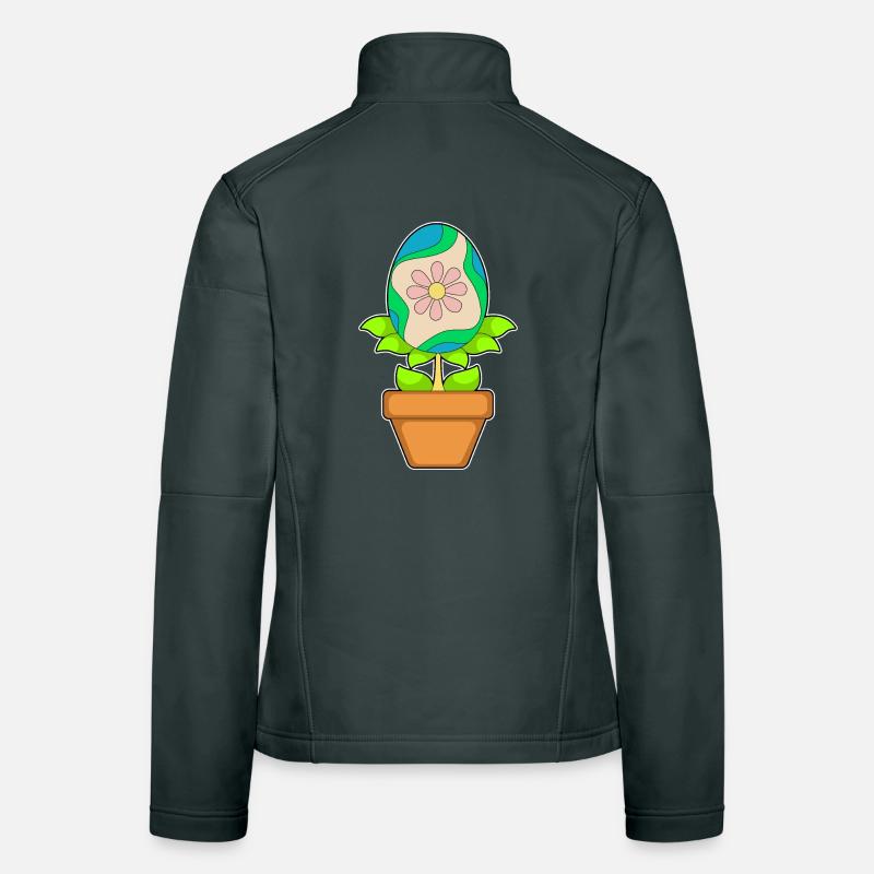 Fleur Oeuf de Pâques Veste en tissu softshell Femme