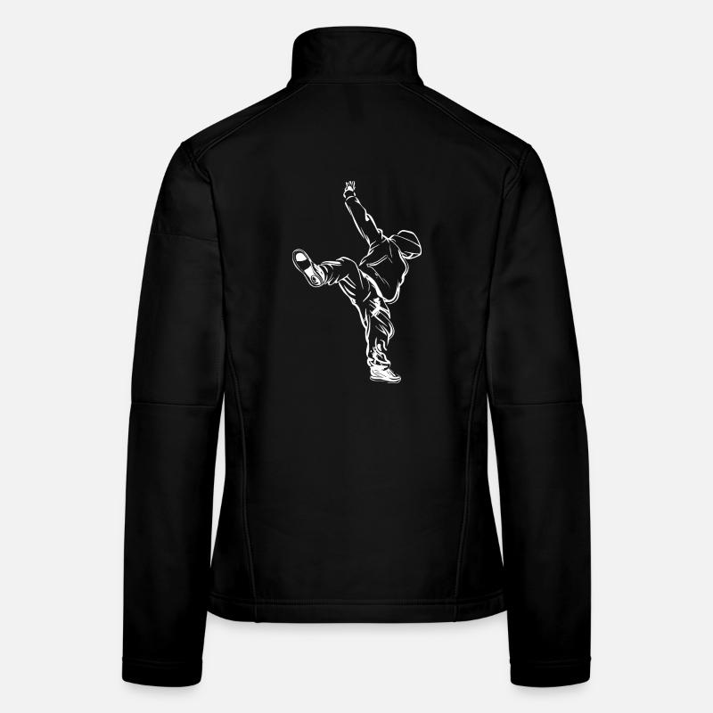 Croquis de breakdancer Veste en tissu softshell Femme