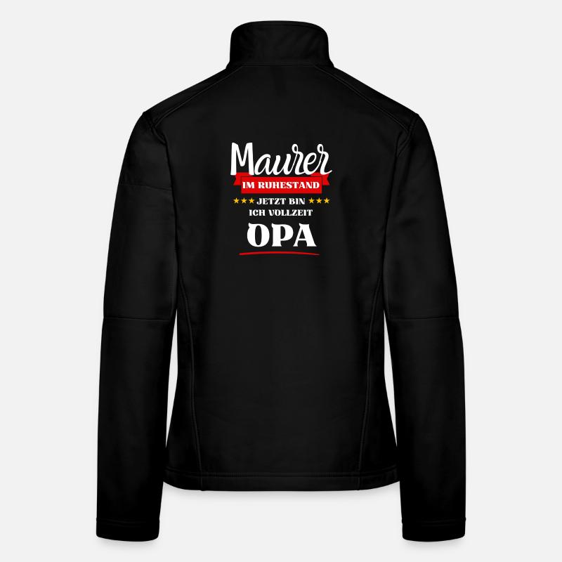 Maurer Opa - Frauen Softshelljacke - Schwarz