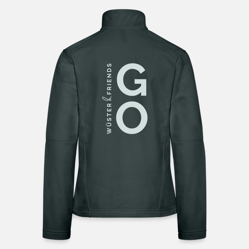 Wüster&Friends GO Logo Vert clair Veste en tissu softshell Femme