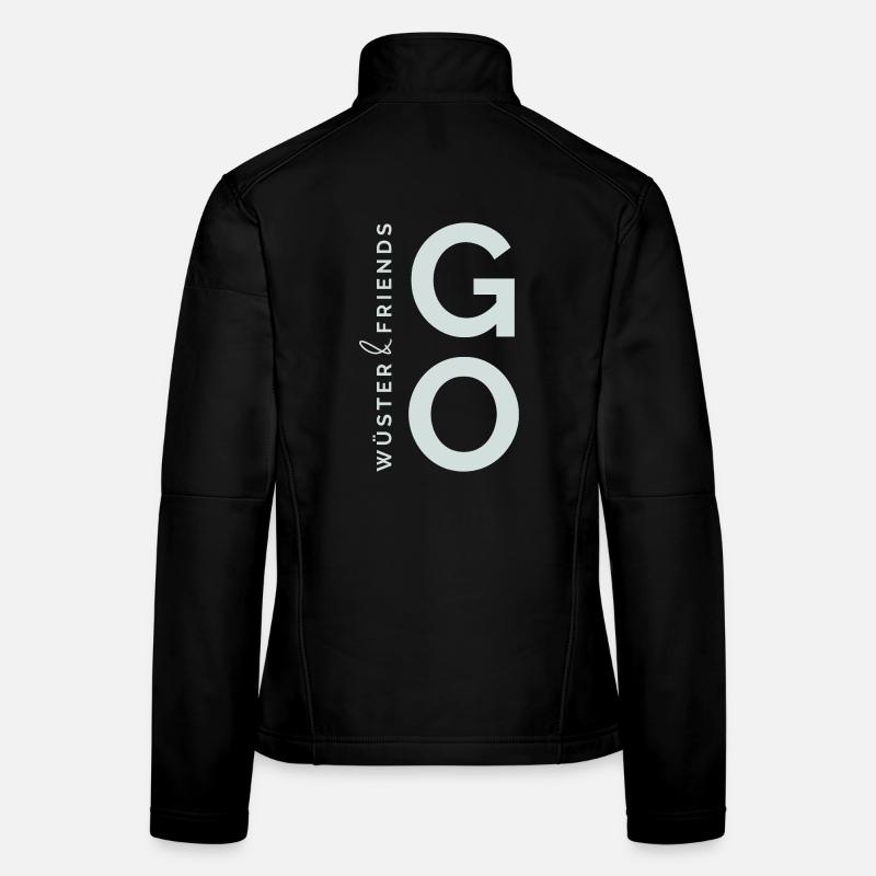 Wüster&Friends GO Logo Vert clair Veste en tissu softshell Femme