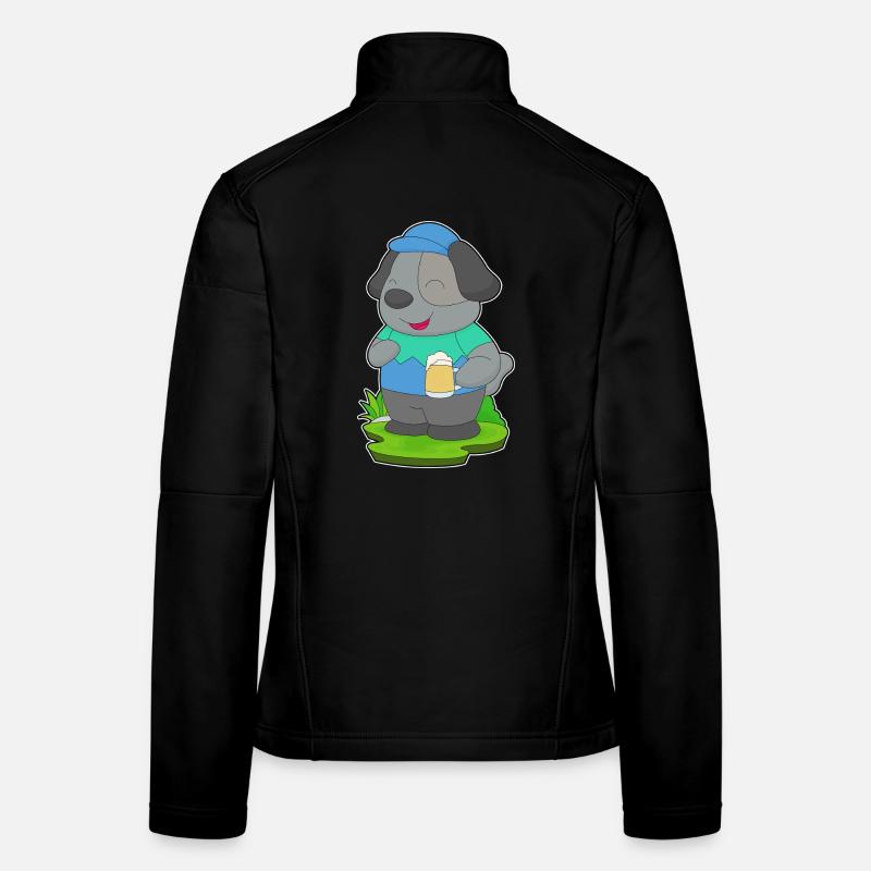 Hund Bier Frauen Softshelljacke