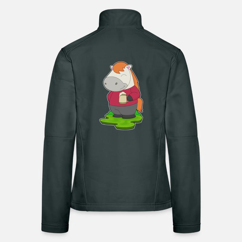 Bière de cheval Veste en tissu softshell Femme