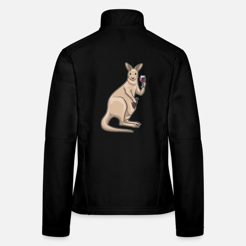 Känguru Rotwein Frauen Softshelljacke