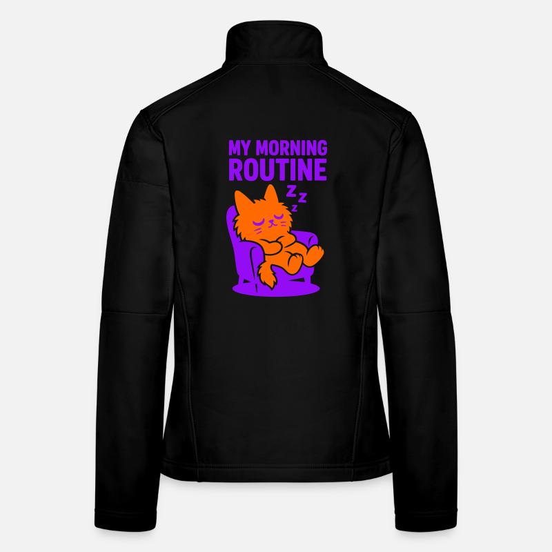 Morning Routine Cat #1 Frauen Softshelljacke