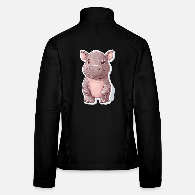 Hippopotame Veste en tissu softshell Femme