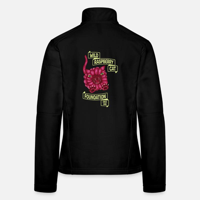 Wilde Himbeerkatze Frauen Softshelljacke