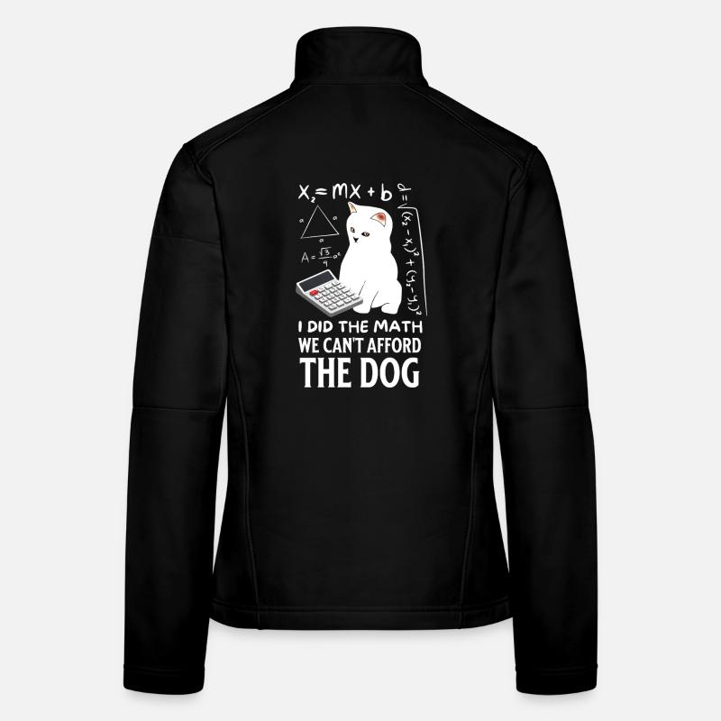 Humorous Cat Math Design Women's Softshell Jacket