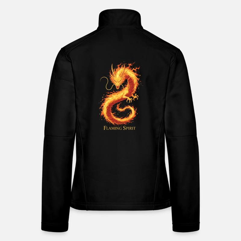 Flaming Ghost Dragon Women's Softshell Jacket
