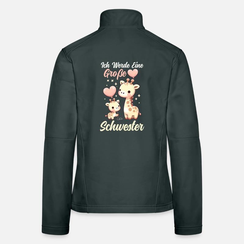 I'm going to be big sister giraffe sibling Women's Softshell Jacket
