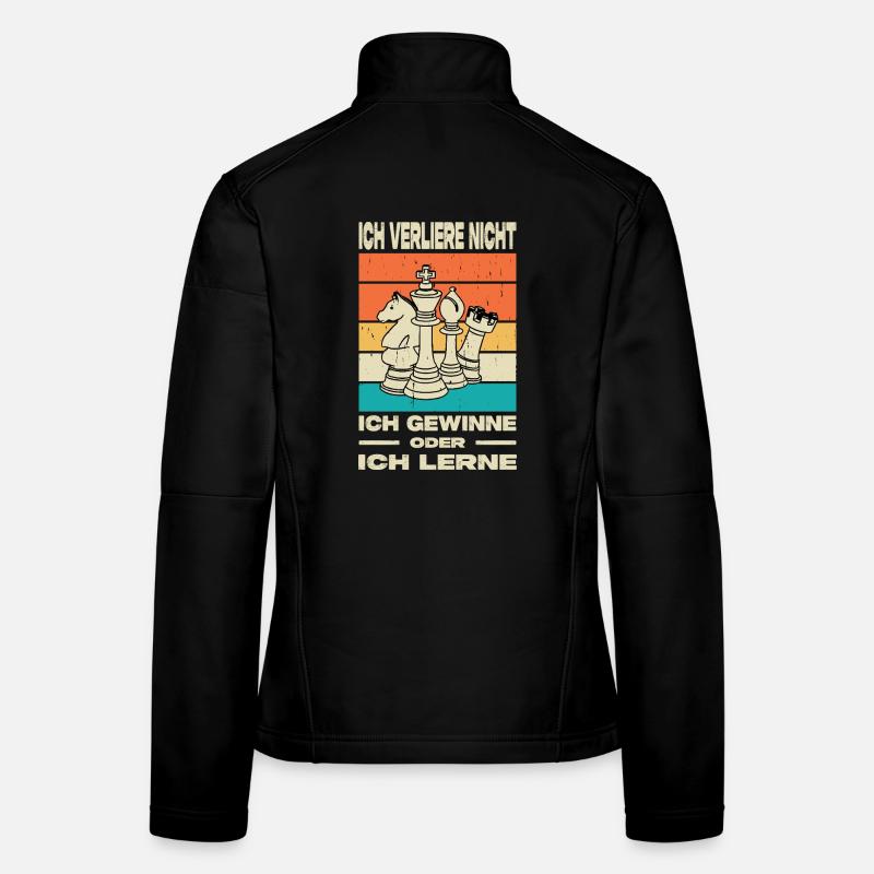 Schachspieler Geschenke Schach Zubehör Schachbrett Frauen Softshelljacke