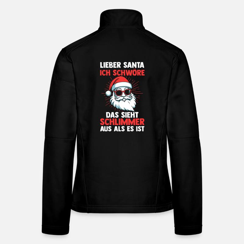 Weihnachtsmann Weihnachtszeit Unartig Weihnachts Frauen Softshelljacke