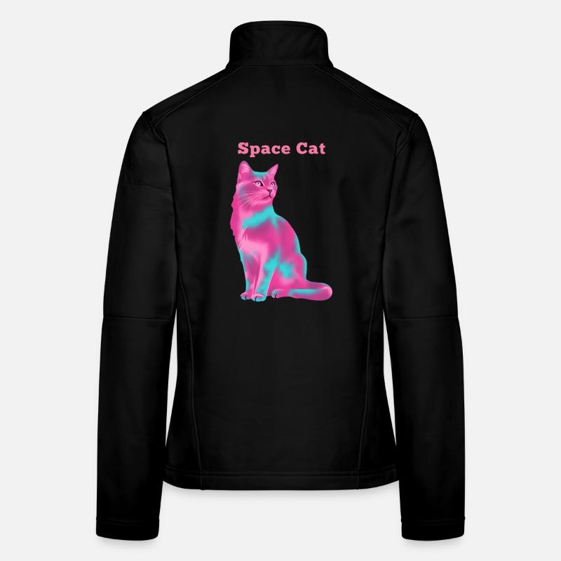 Chat de l’espace - Veste en tissu softshell Femme - noir