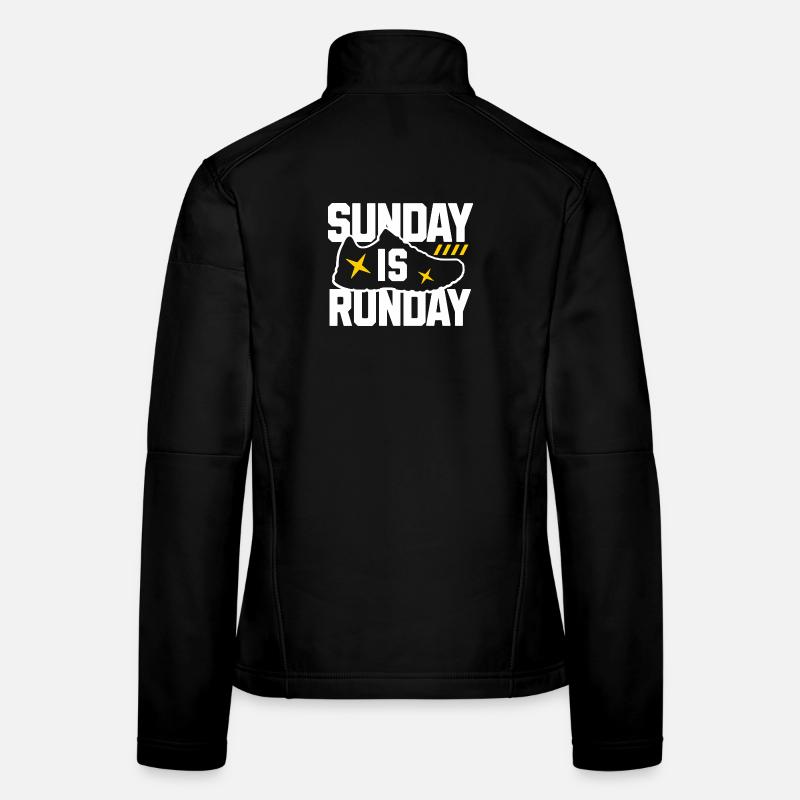 Graphique de baskets Sunday Run Day Veste en tissu softshell Femme
