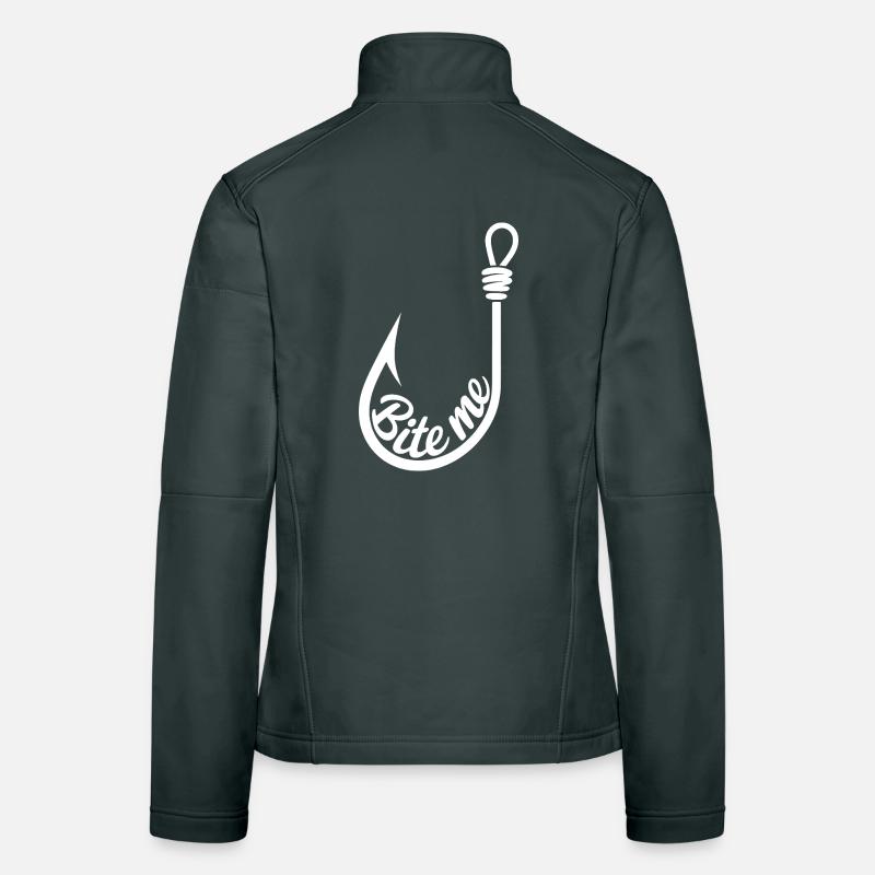 Bite Me Lure Hook Design Women's Softshell Jacket