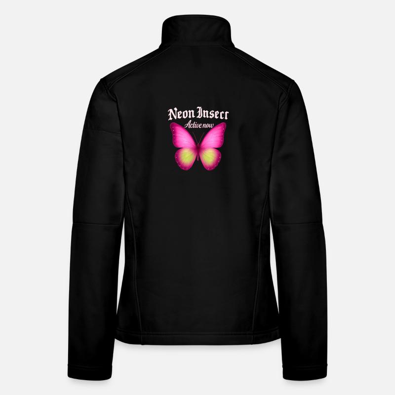Idée cadeau pour les fans de Neon Butterfly Active Now Veste en tissu softshell Femme