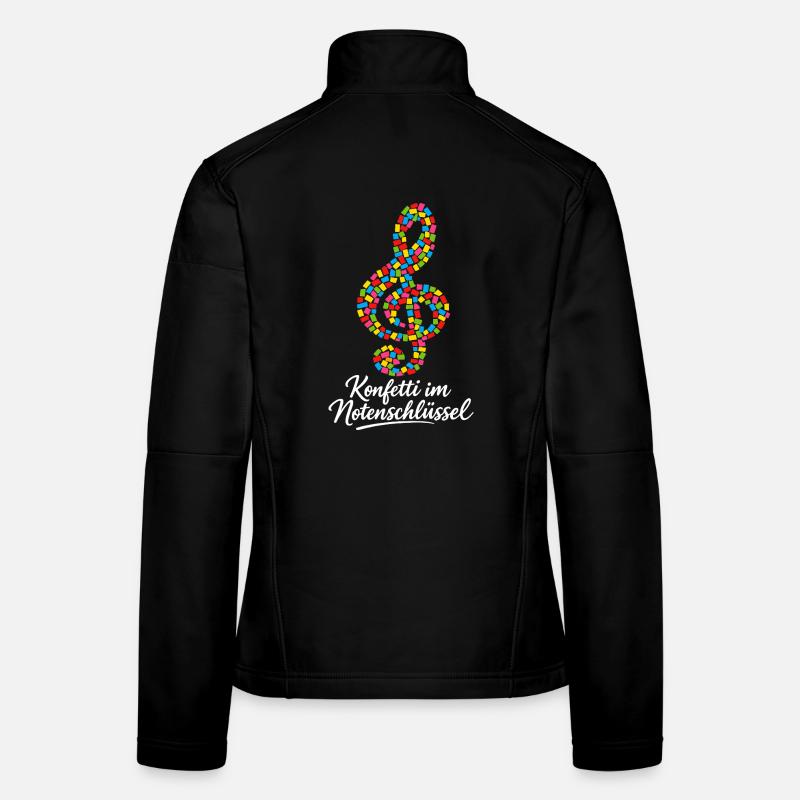 clef confetti in the heart Women's Softshell Jacket