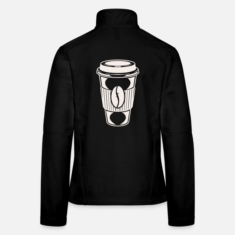 Coffee To-Go Coffee Mug Illustration Women's Softshell Jacket